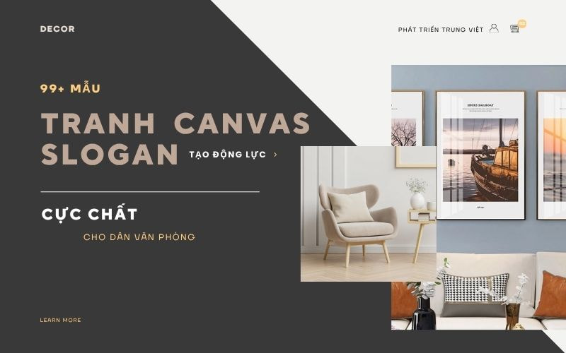 99+ Mẫu tranh canvas slogan tạo động lực cực chất cho dân văn phòng